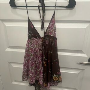 HerPony the label patchwork (mesh) minidress with sleeves, AUS size 10